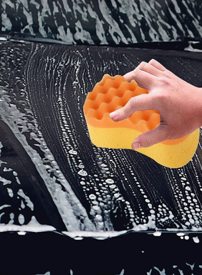 Kleeno by Cello Easy Grip Washing Sponge, 1pc, Orange & Yellow - Image 1